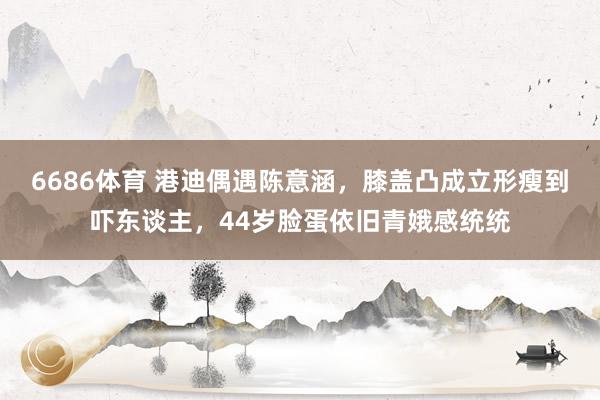 6686体育 港迪偶遇陈意涵，膝盖凸成立形瘦到吓东谈主，44岁脸蛋依旧青娥感统统
