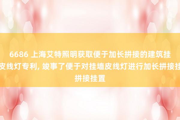 6686 上海艾特照明获取便于加长拼接的建筑挂墙皮线灯专利， 竣事了便于对挂墙皮线灯进行加长拼接挂置