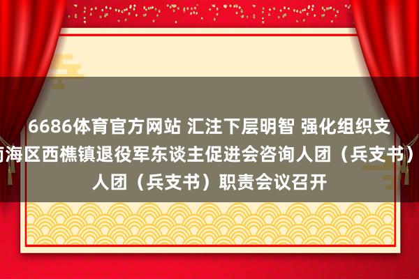 6686体育官方网站 汇注下层明智 强化组织支撑——佛山市南海区西樵镇退役军东谈主促进会咨询人团（兵支书）职责会议召开