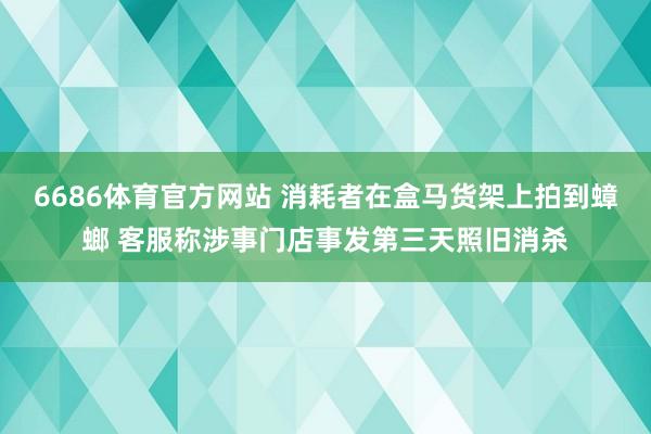 6686体育官方网站 消耗者在盒马货架上拍到蟑螂 客服称涉事门店事发第三天照旧消杀