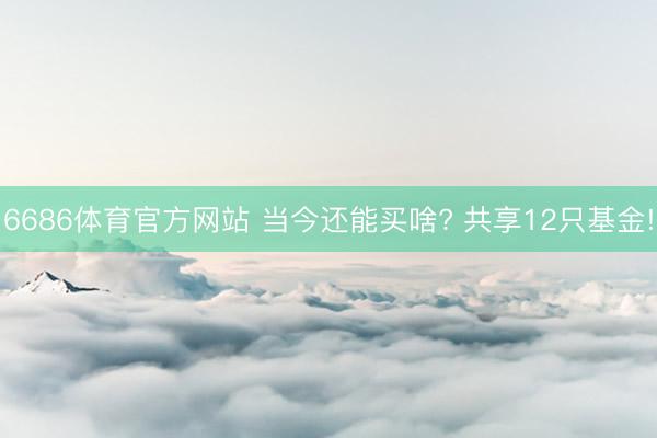 6686体育官方网站 当今还能买啥? 共享12只基金!