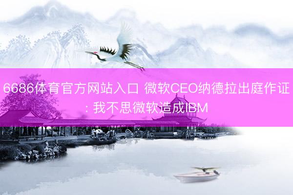 6686体育官方网站入口 微软CEO纳德拉出庭作证: 我不思微软造成IBM
