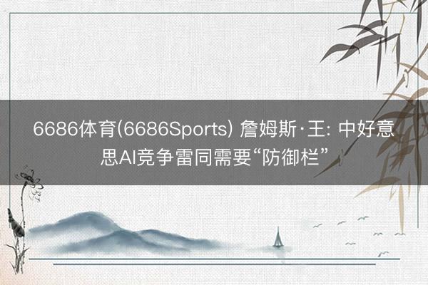 6686体育(6686Sports) 詹姆斯·王: 中好意思AI竞争雷同需要“防御栏”